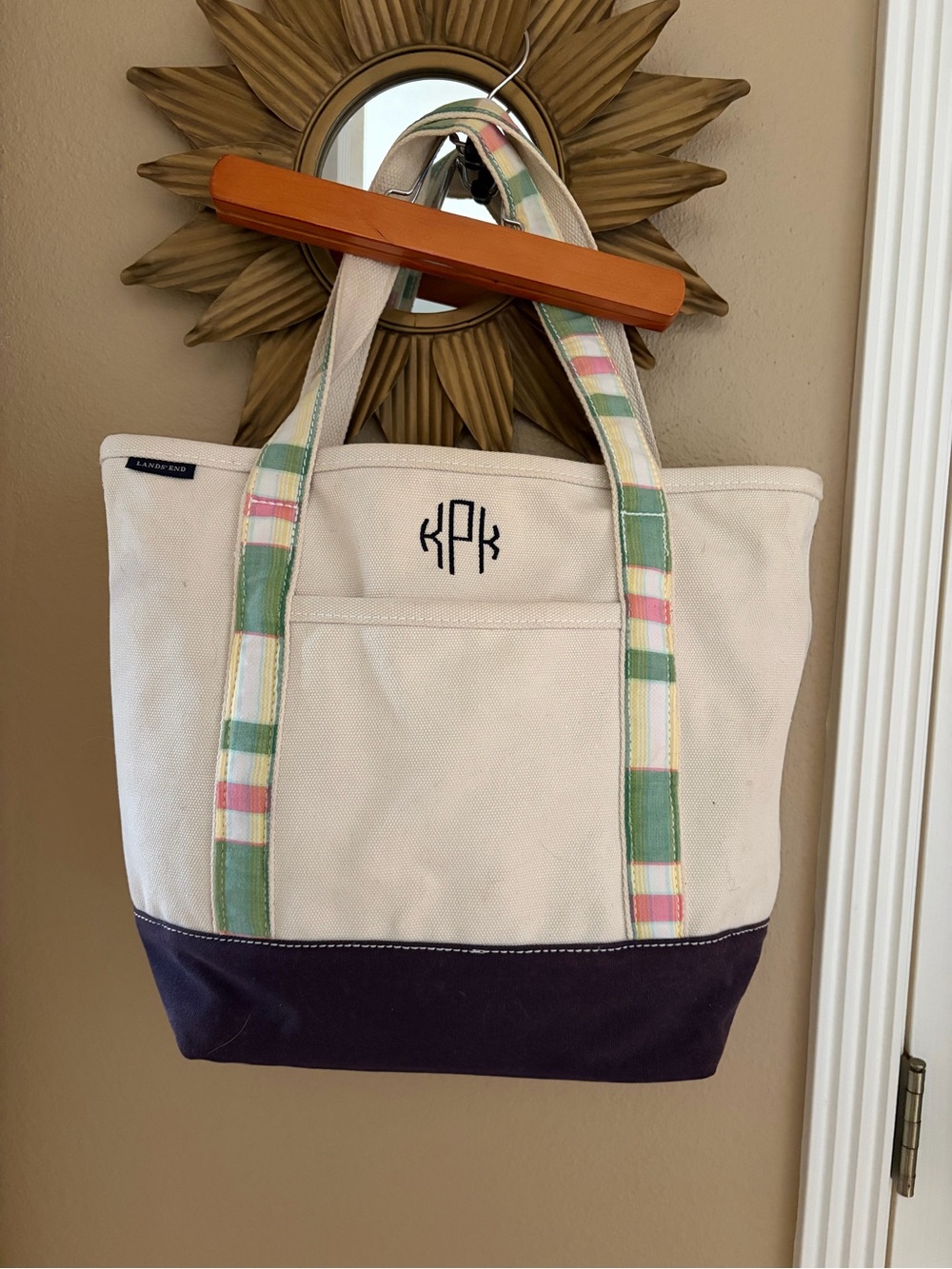 Lands End Colorful Thick Canvas Boat Bag